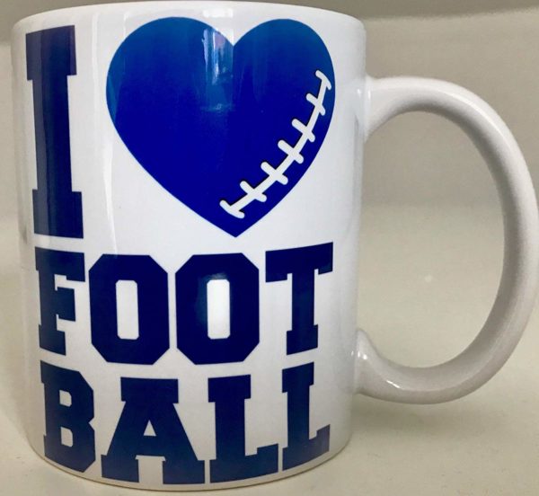 Produktabbildung: I Love Football Logo Tasse Accessoires American Football Fan Team Kaffeetasse